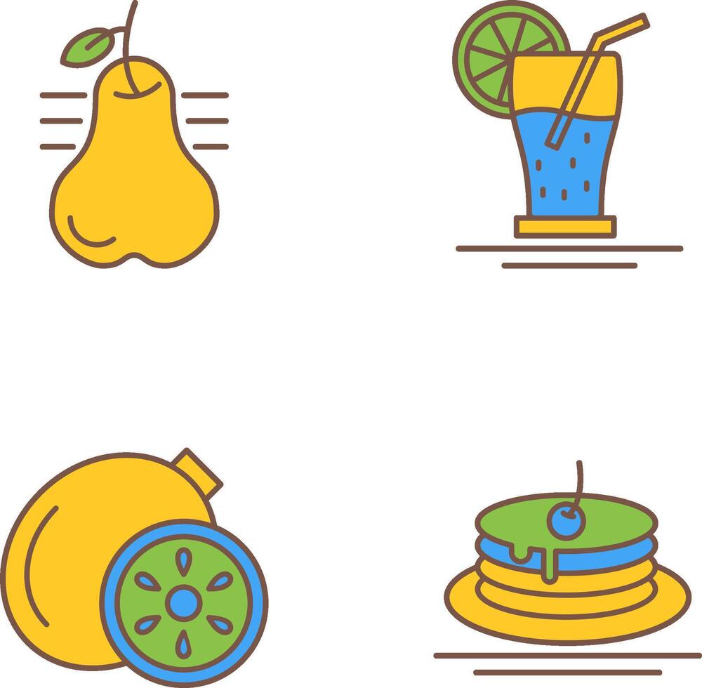 Pear and Orange Juice Icon vector
