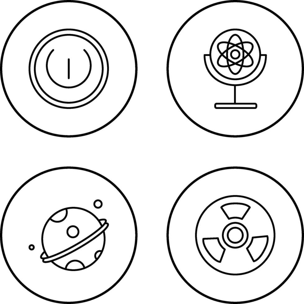 giroscopio y poder icono vector