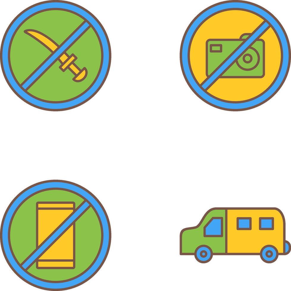 no weapons and no pictures Icon vector
