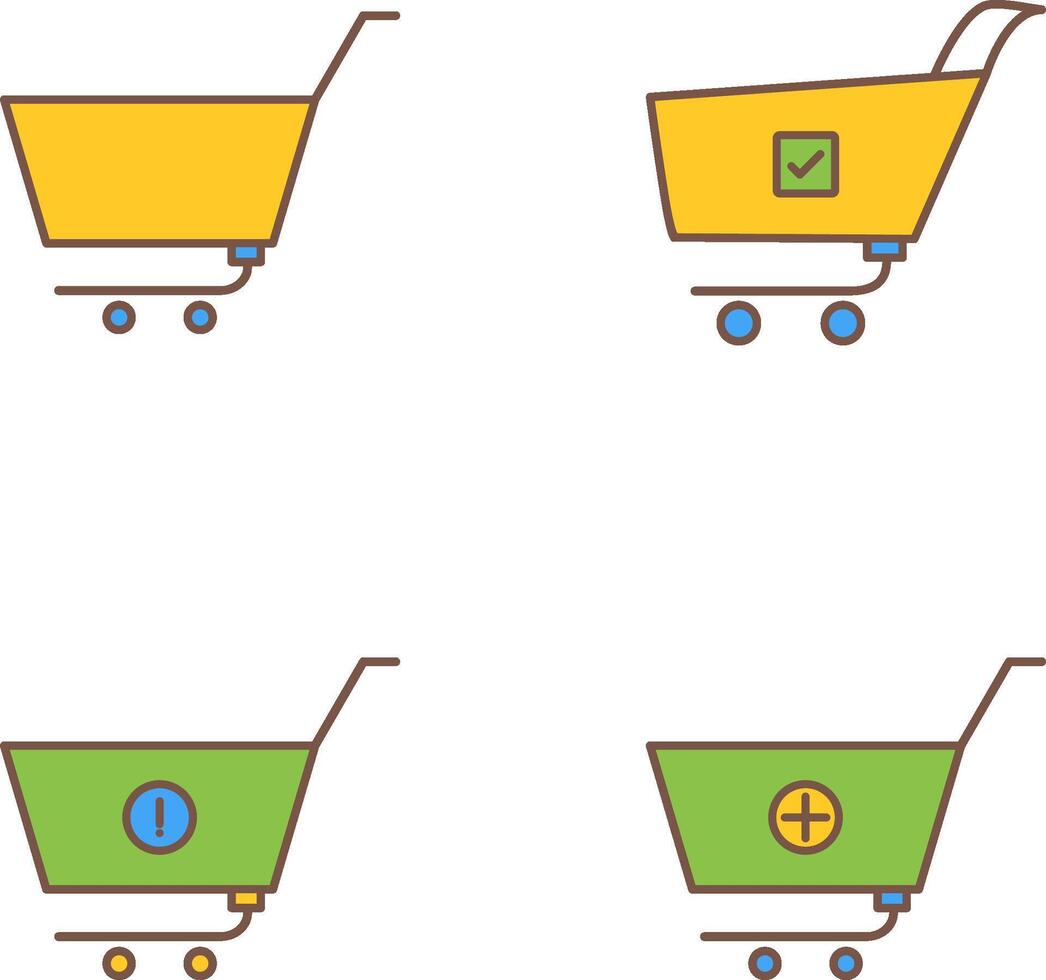 empty cart and confirm order Icon vector