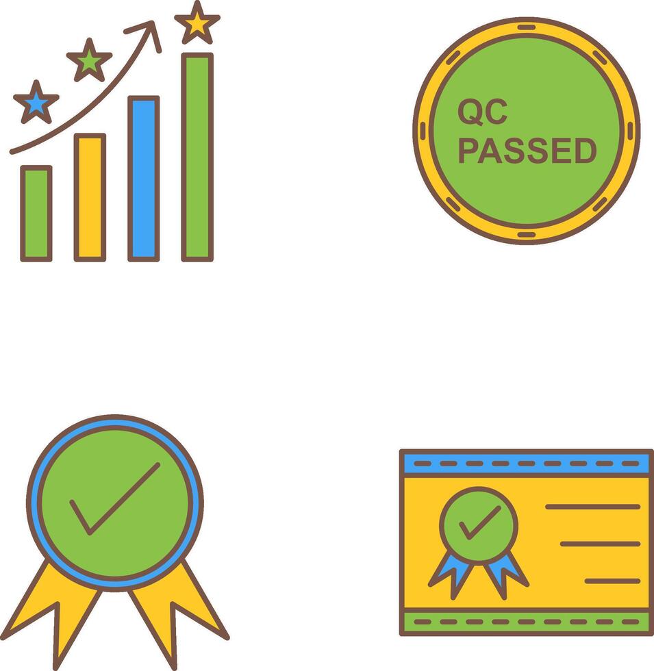 Reputation Management and QC Passed Icon vector