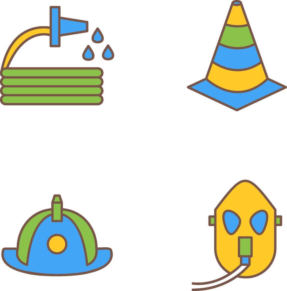 water hose and cone Icon vector