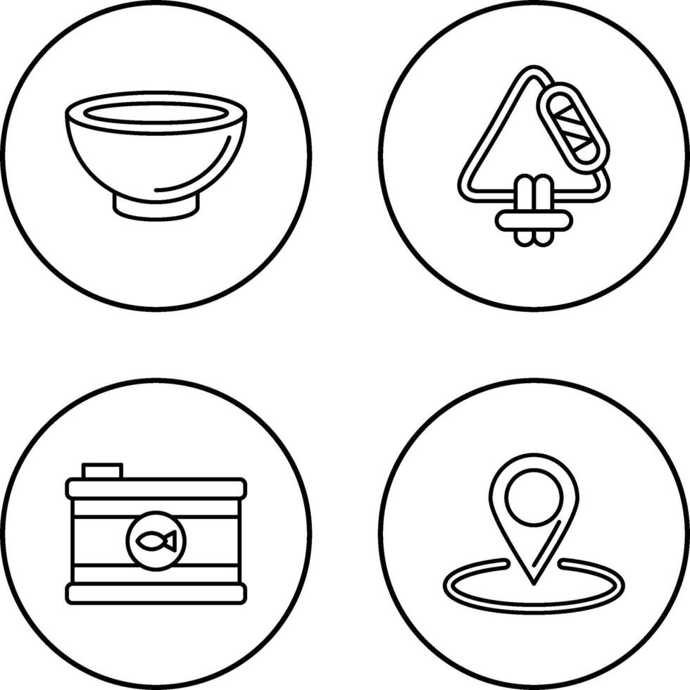 Bowling and Carabiner Icon vector