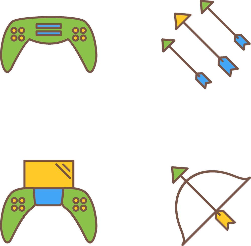 Gaming Console and Arrows Icon vector