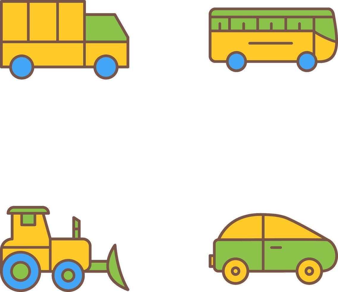 Truck and Bus Icon vector