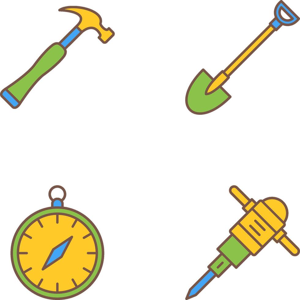 Shovel and Nail Icon vector