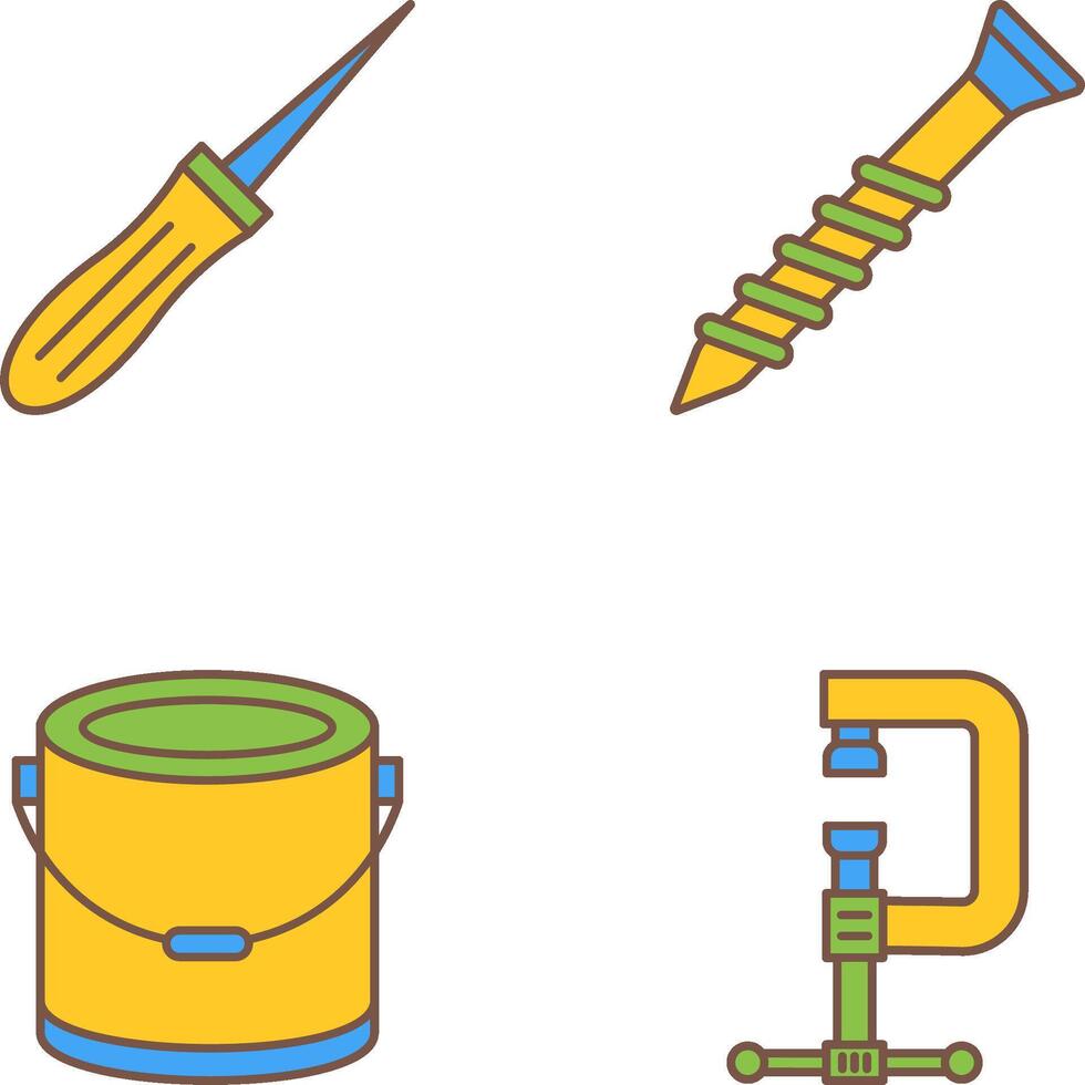 Awl and Screw Icon vector
