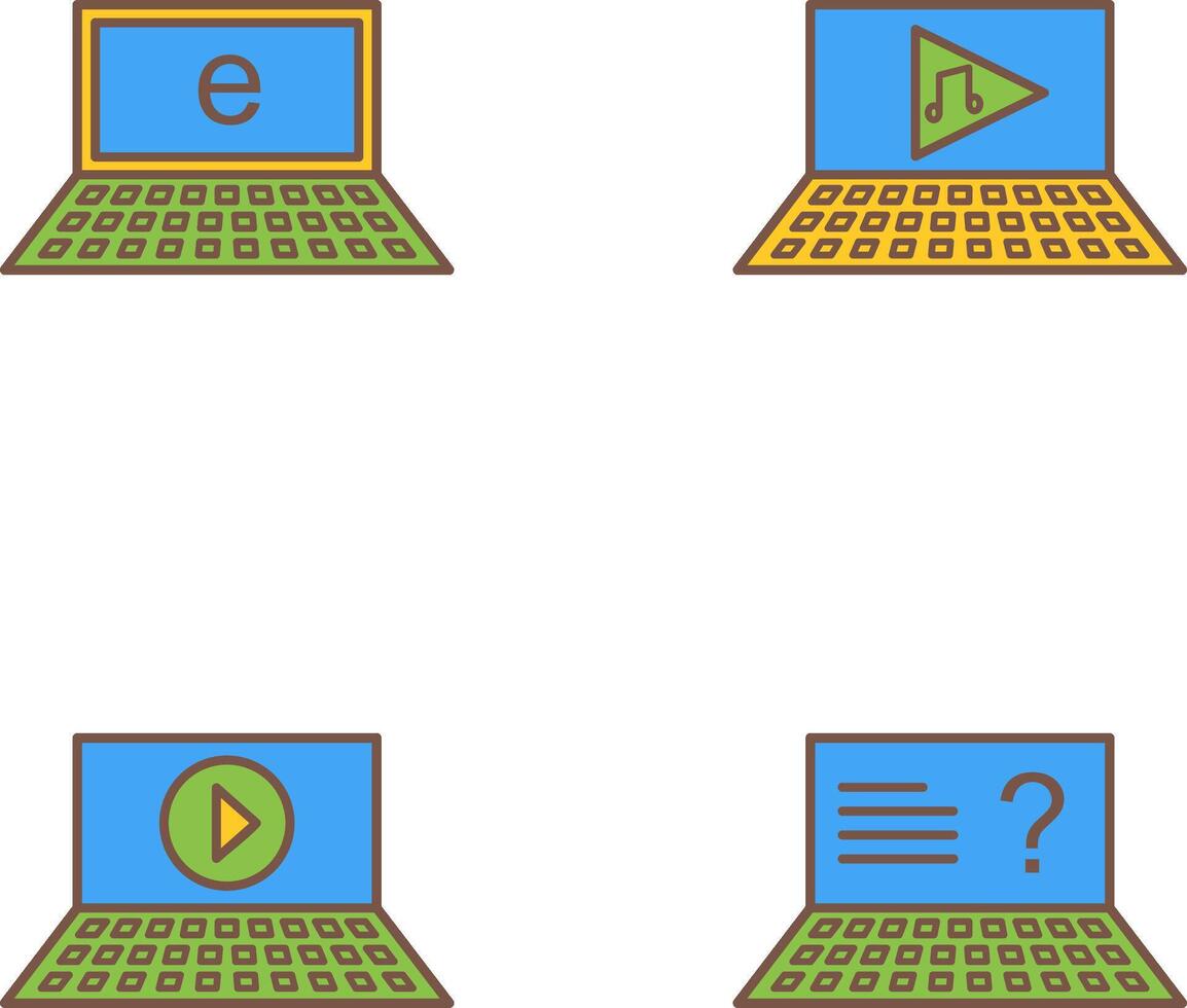 Internet and Play Music Icon vector