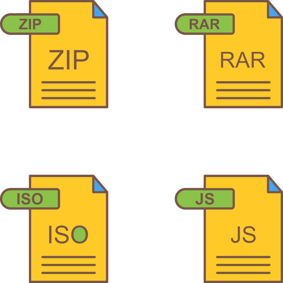 ZIP and RAR Icon vector