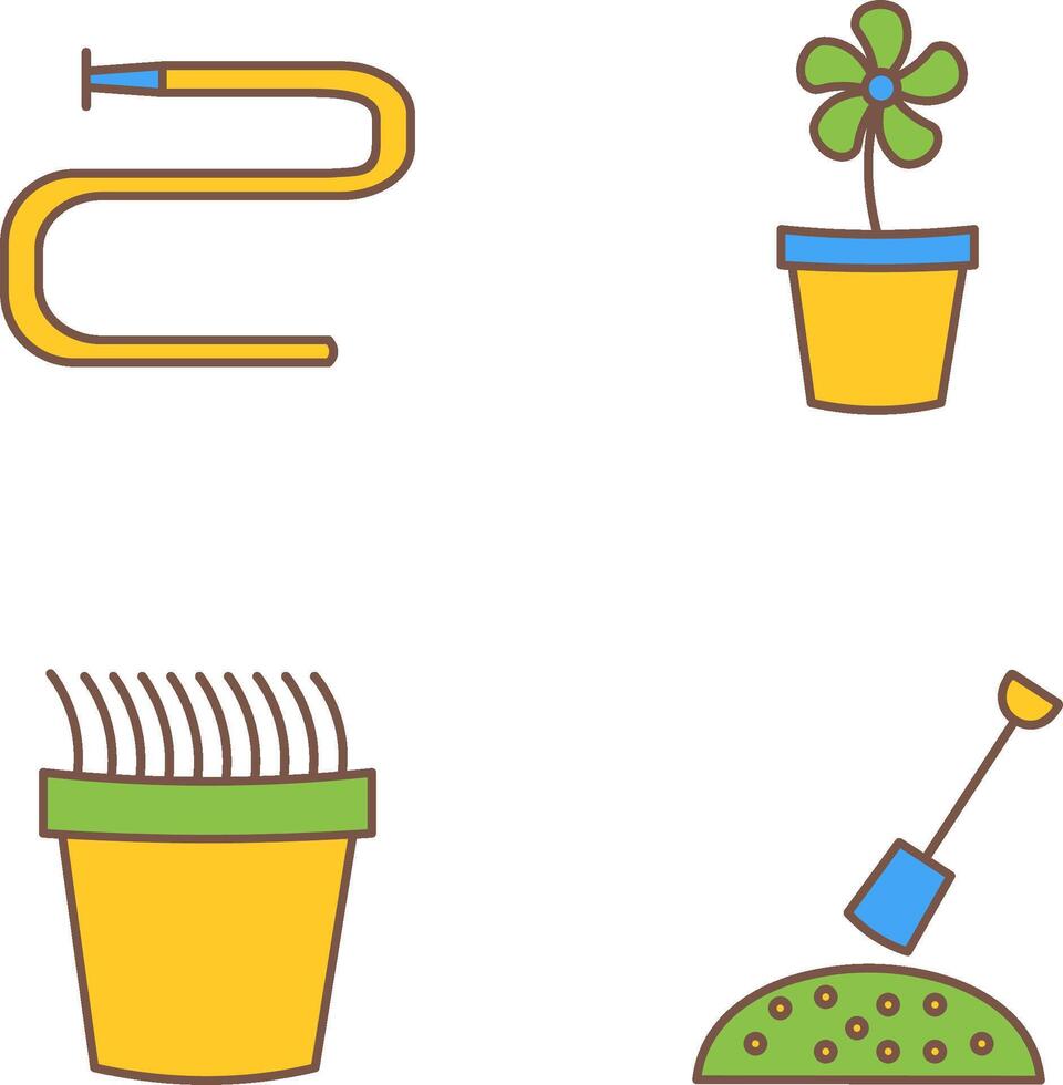 Water Pipe and Lower Pot Icon vector