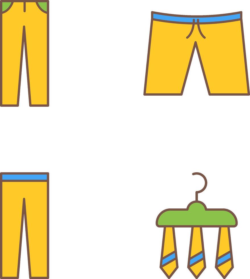 Pants and Shorts Icon vector