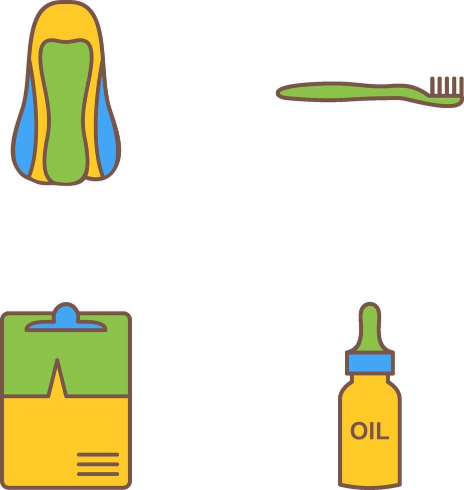 Toothbrush and Hair Icon vector