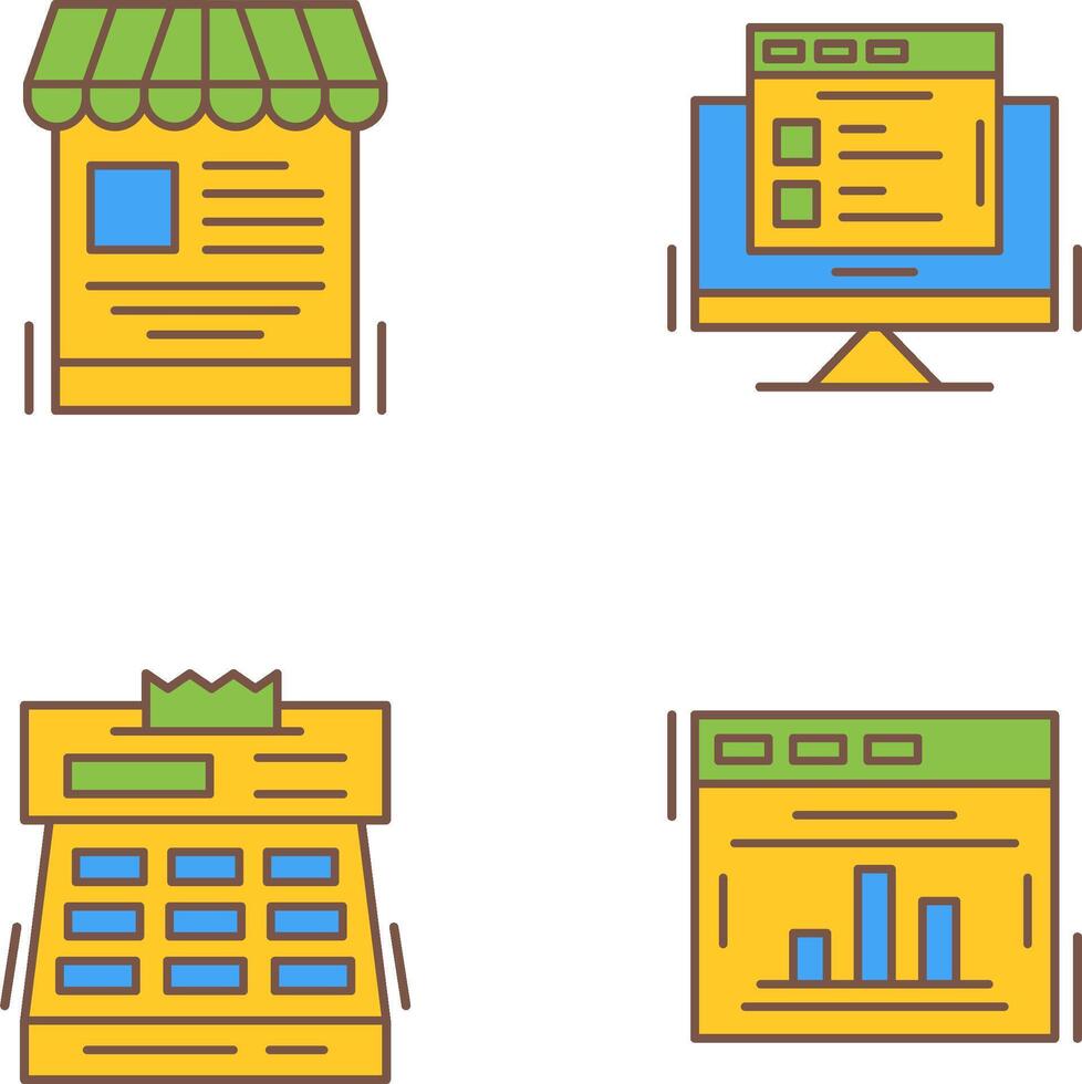 Mobile Shop and Search Product Icon vector