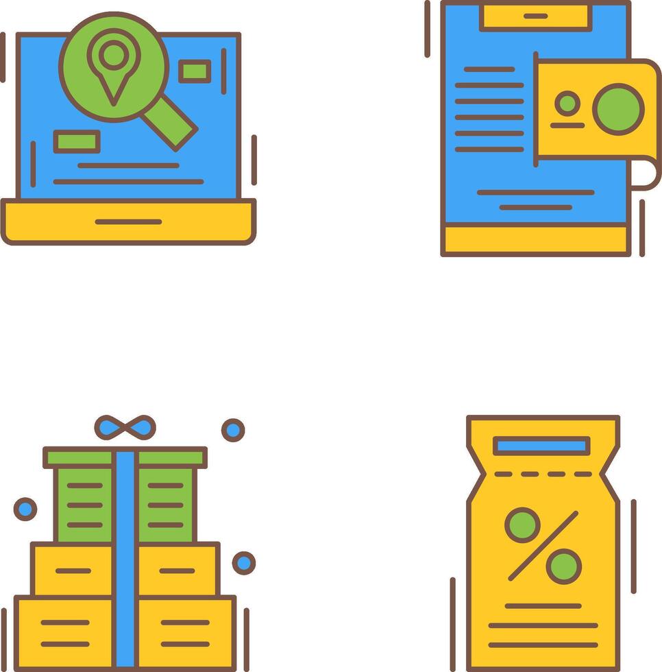 Find Location and Mobile Payment Icon vector
