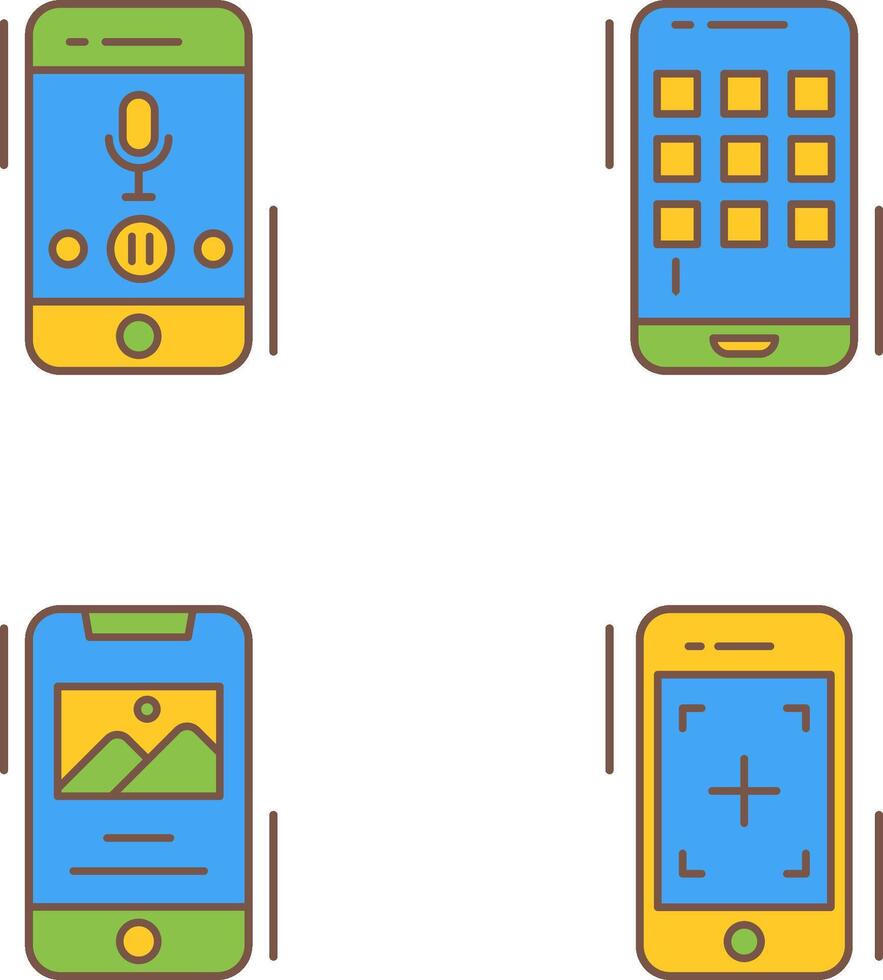Voice Record and Device Icon vector