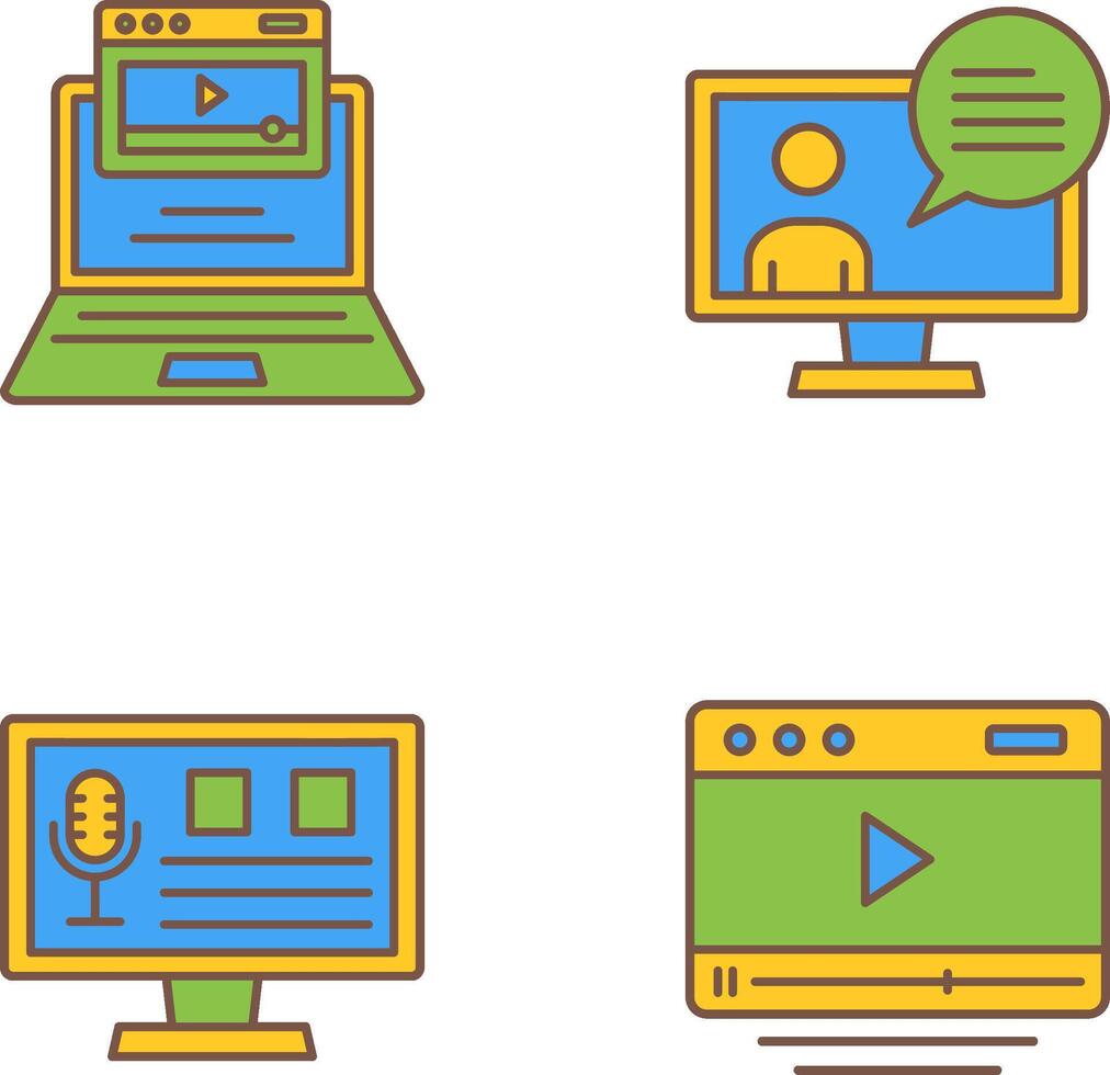 Webinar and Conversation Icon vector