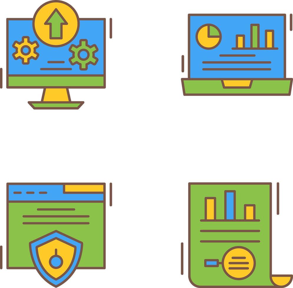 Upload and Dashboard Icon vector