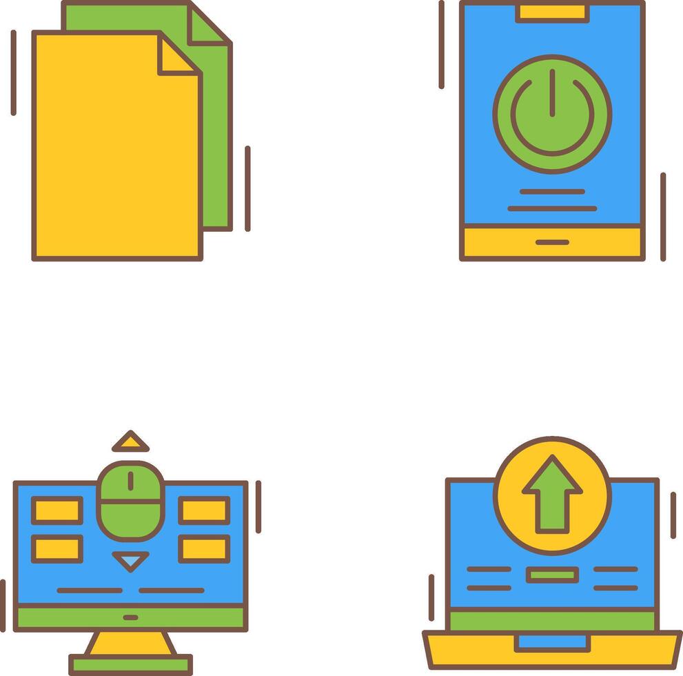Copy and Power Icon vector