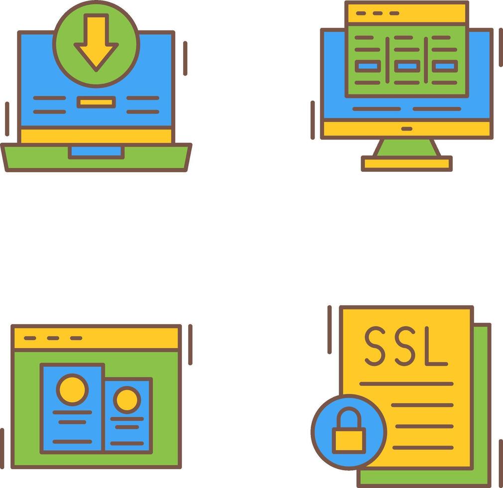 Downlaod and Layout Icon vector