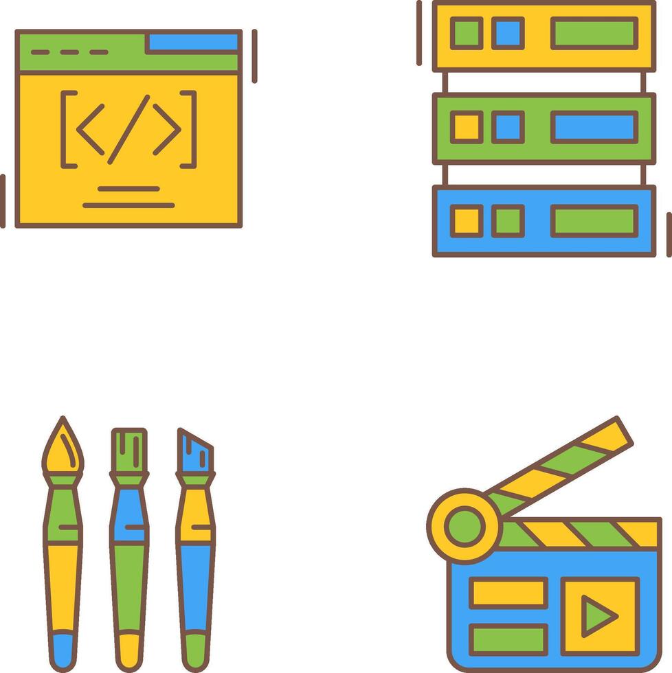 Web Coding ND Server Icon vector