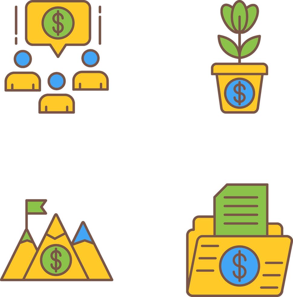 Growth and Money Icon vector