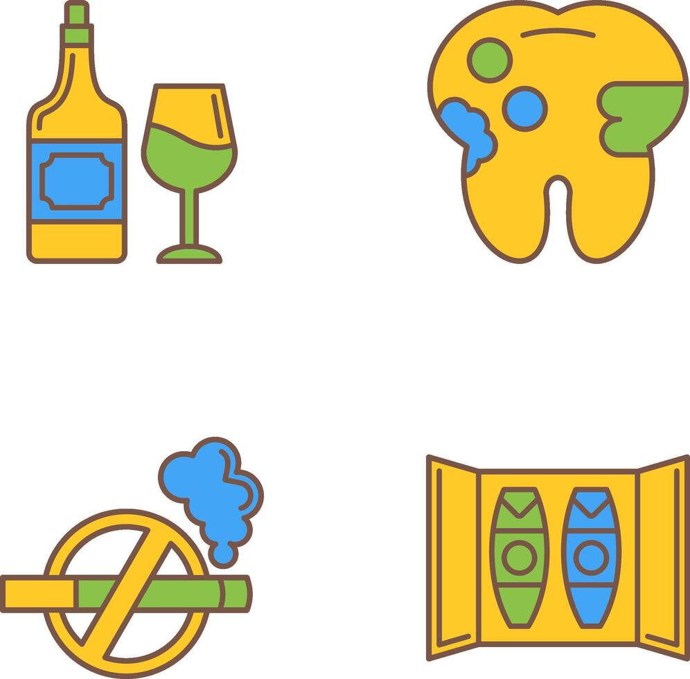 Wine and Caries Icon vector