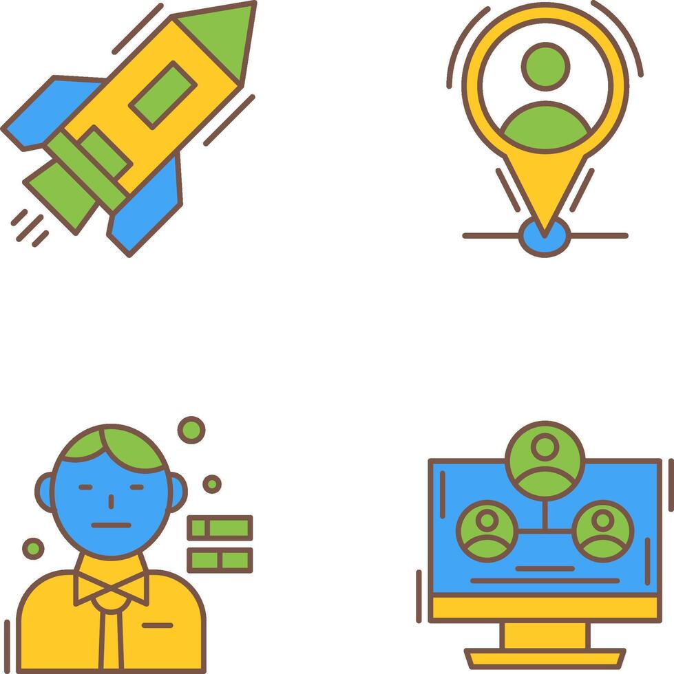 Start Up and Placeholder Icon vector
