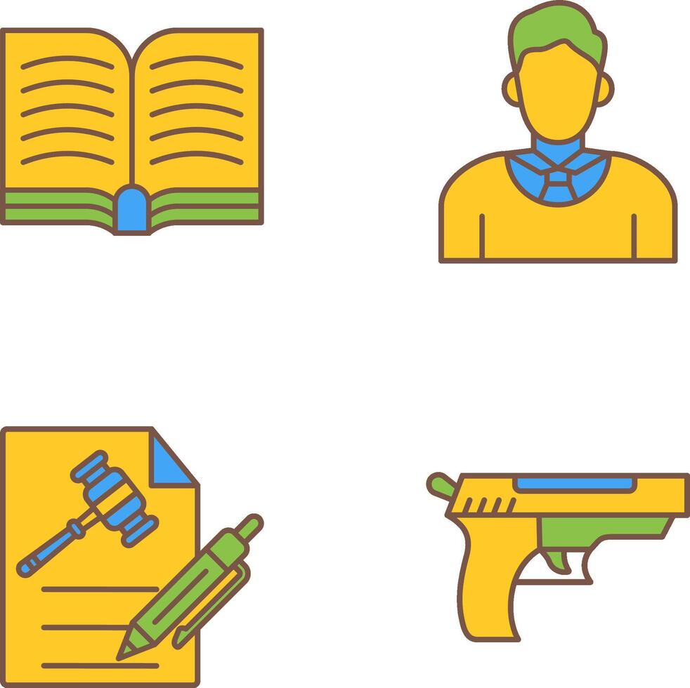 Book and Judge Icon vector