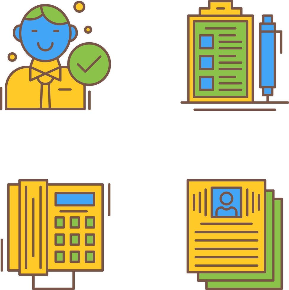 Hire and Check List Icon vector