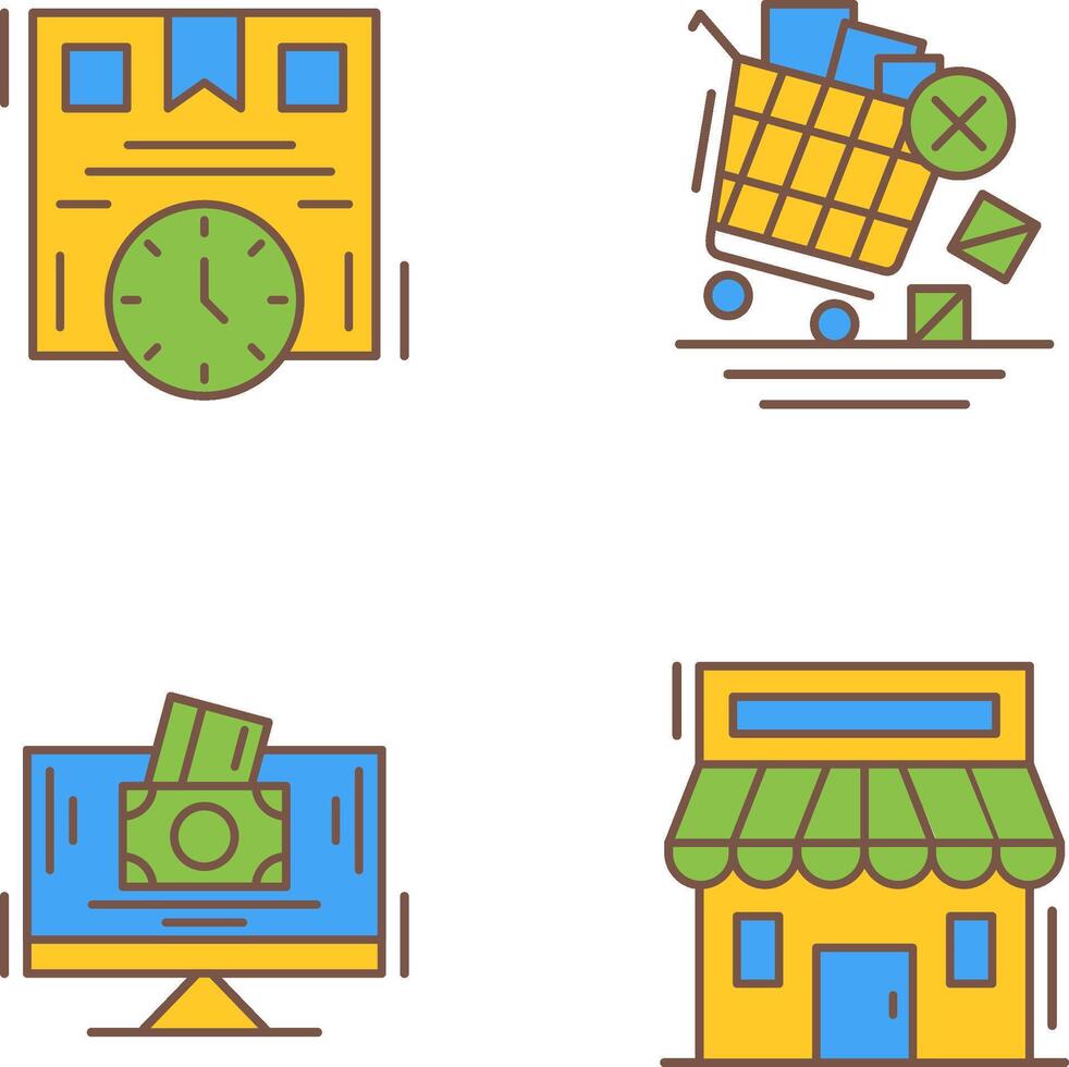 Time is Money and Offer End Icon vector