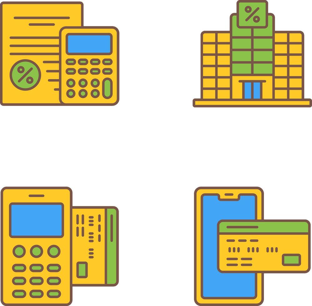 Tax and Building Icon vector