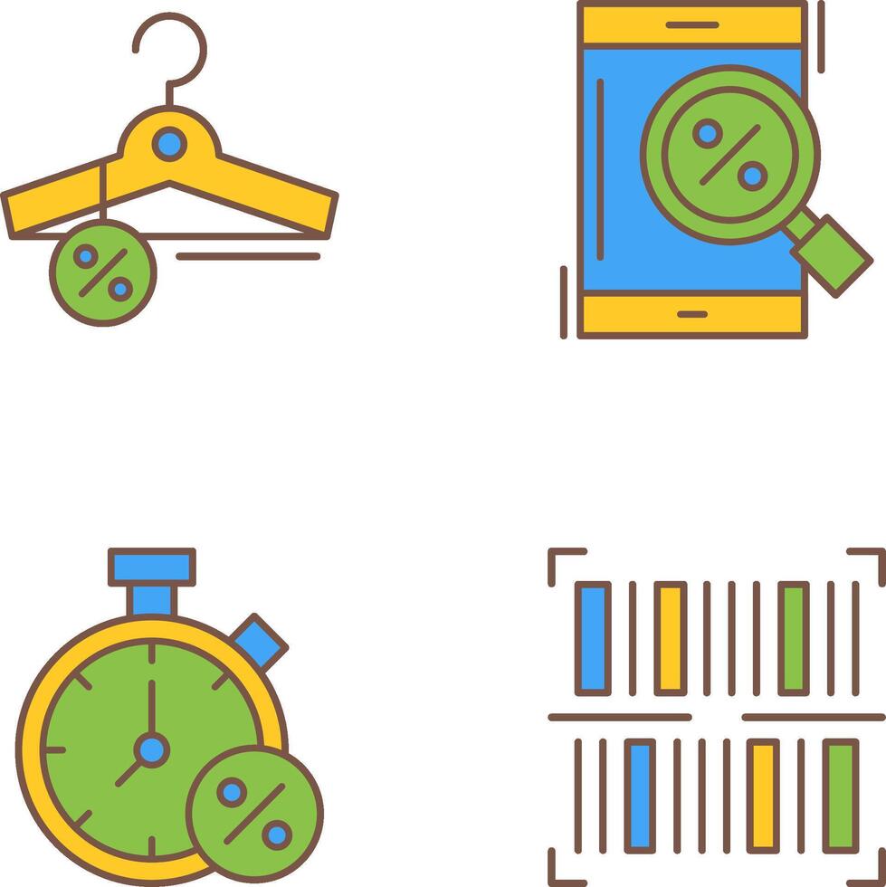 Hanger and Magnifying Glass Icon vector