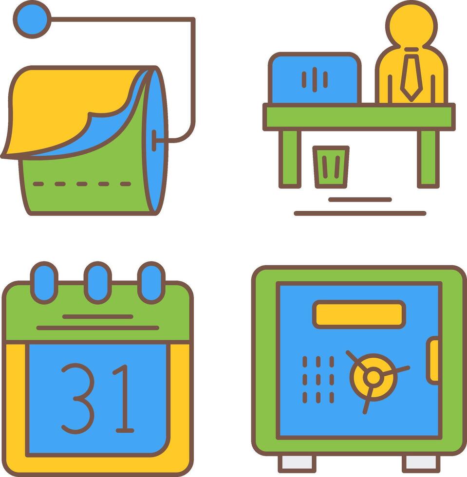 Tissue Roll and Worker Icon vector