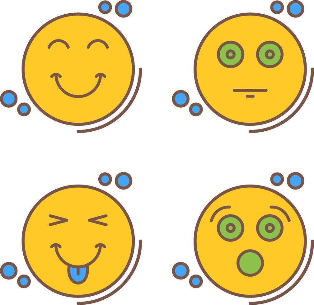 Smile and Neutral Icon vector