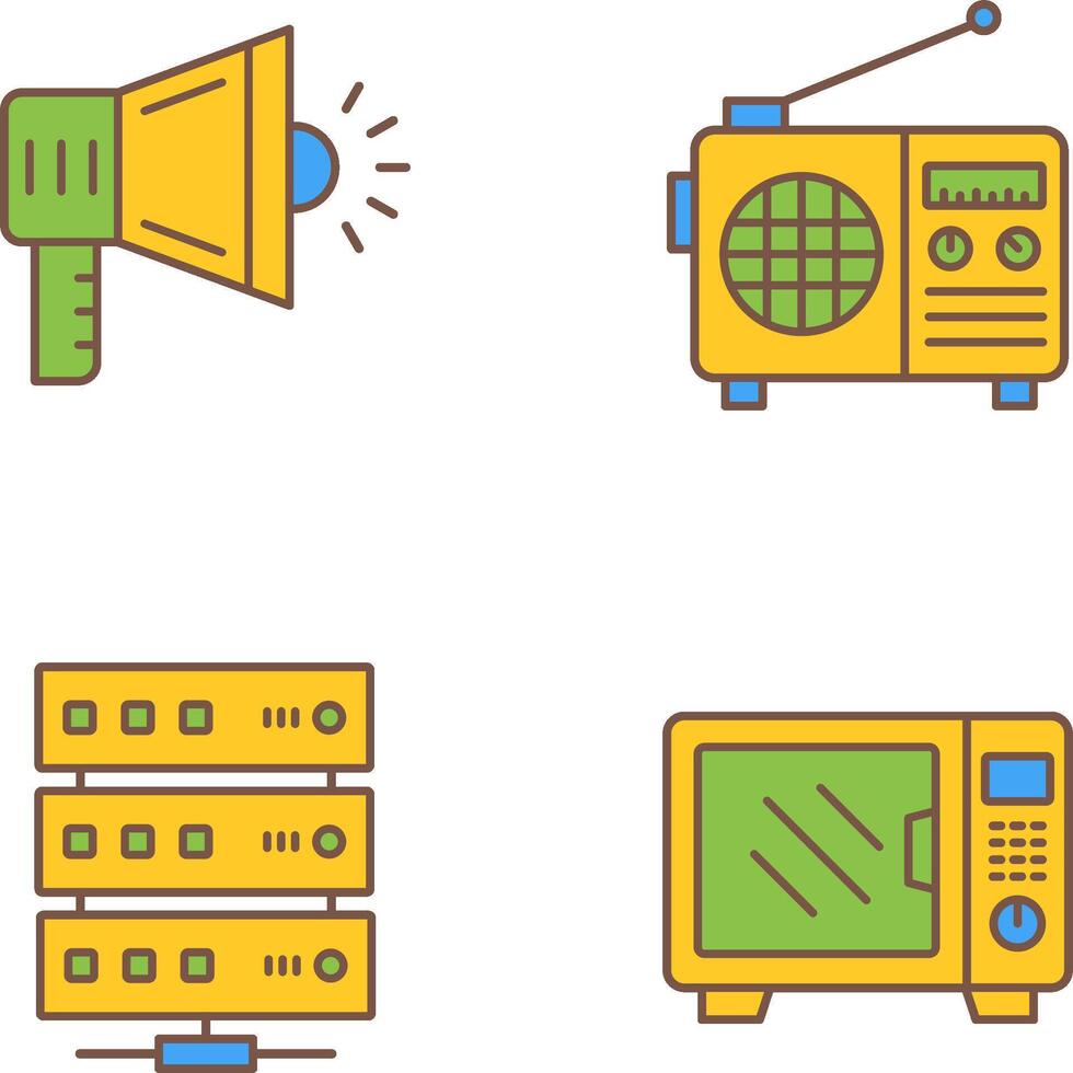 Megaphone and Radio Icon vector
