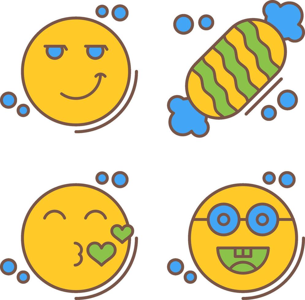 Smirk and Candy Icon vector