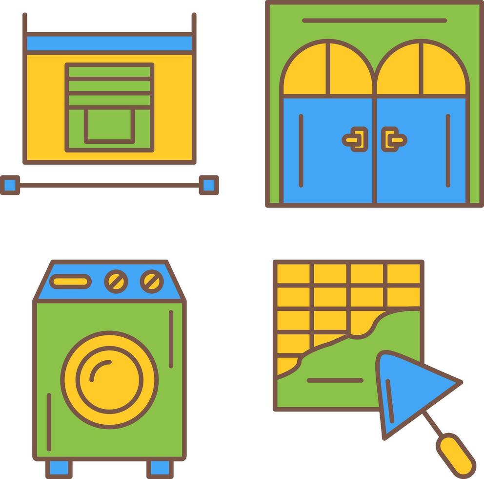 Blind and Door Icon vector