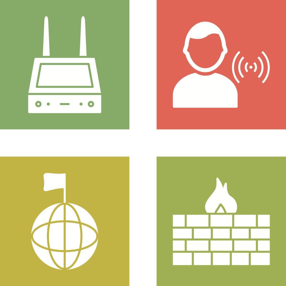 router and signal Icon vector