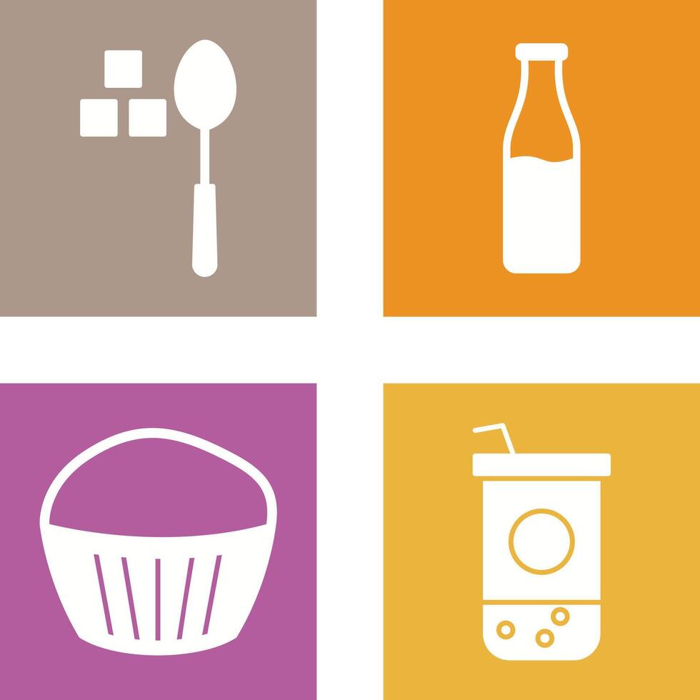 sugar and Milk bottle Icon vector