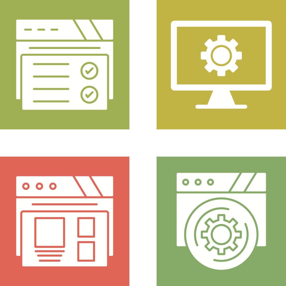 Web Browser and Monitor Screen Icon vector