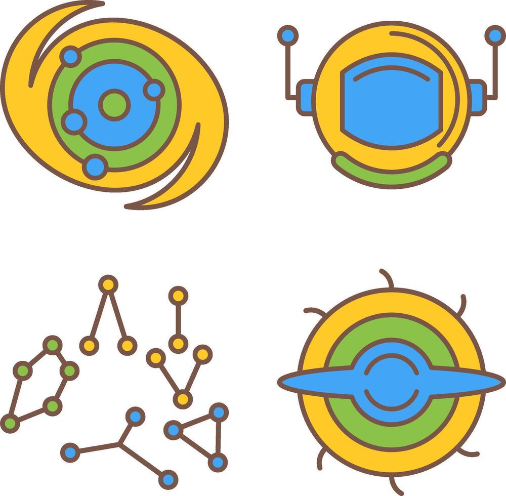 galaxy and astronaut Icon vector