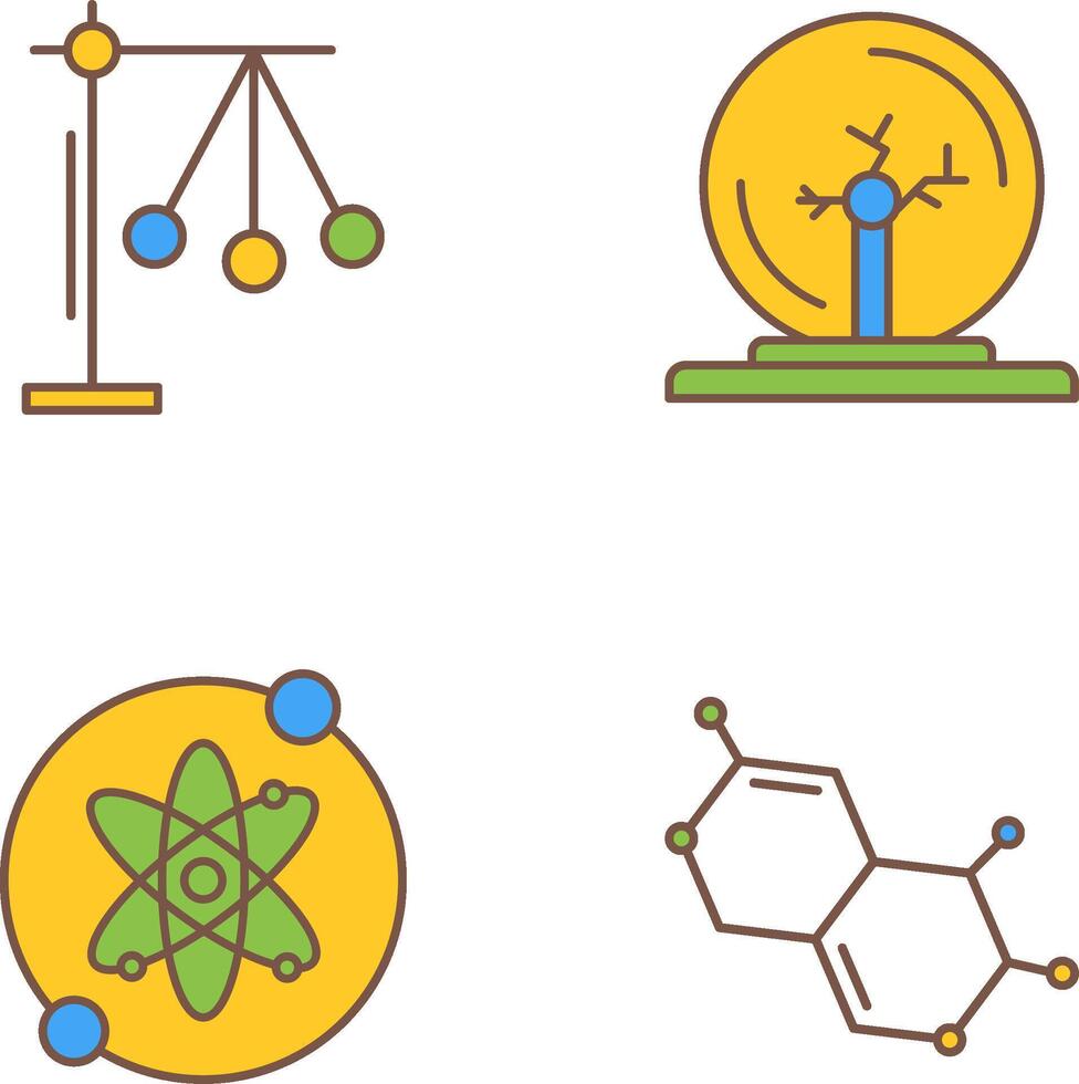 Pendulum and Plasma Ball Icon vector