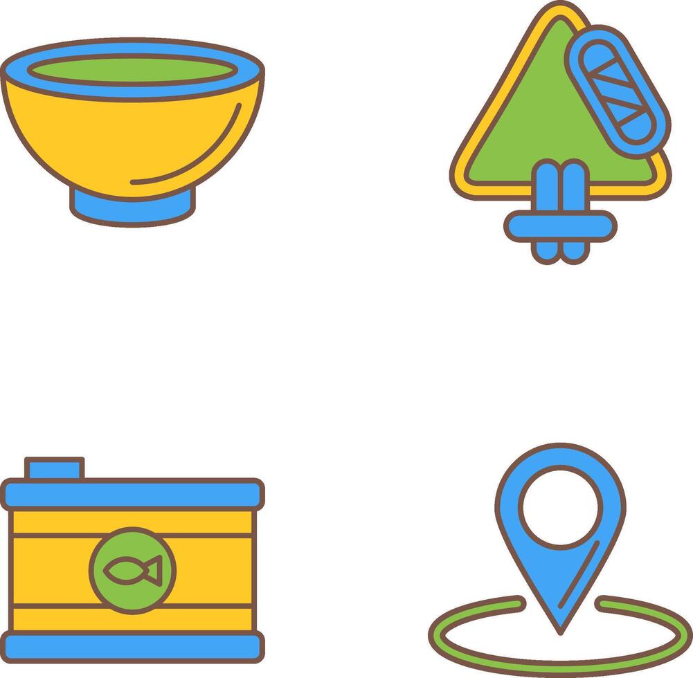 Bowling and Carabiner Icon vector