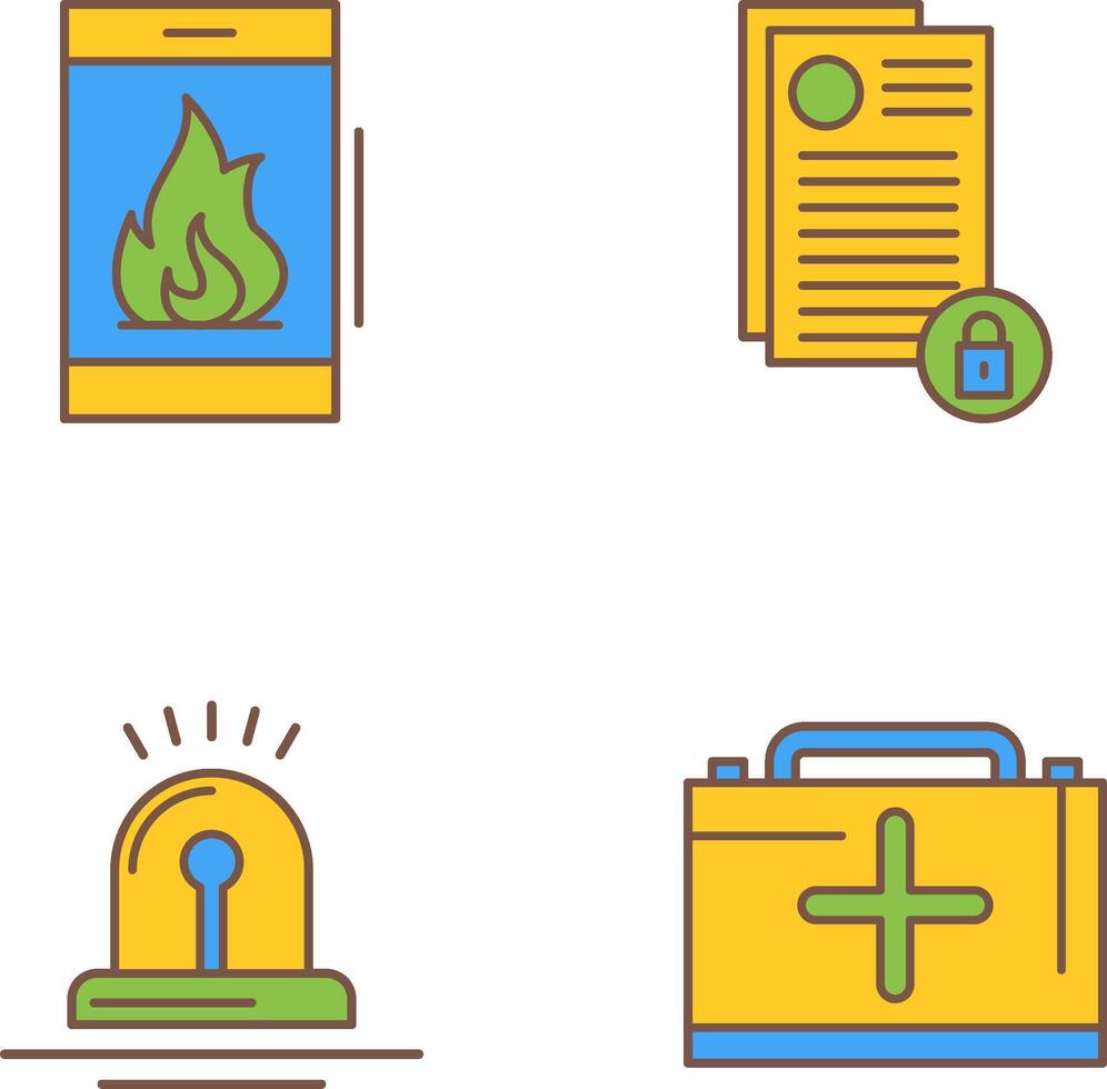 Fire and Privacy Icon vector