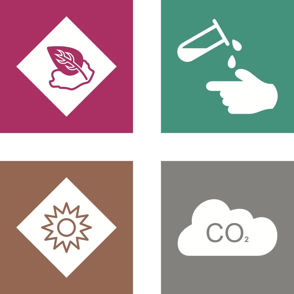 Environment hazard and Corrosive hazard Icon vector