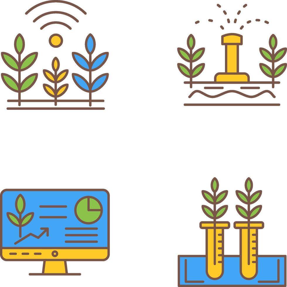 Wheat and Sprinkler Icon vector