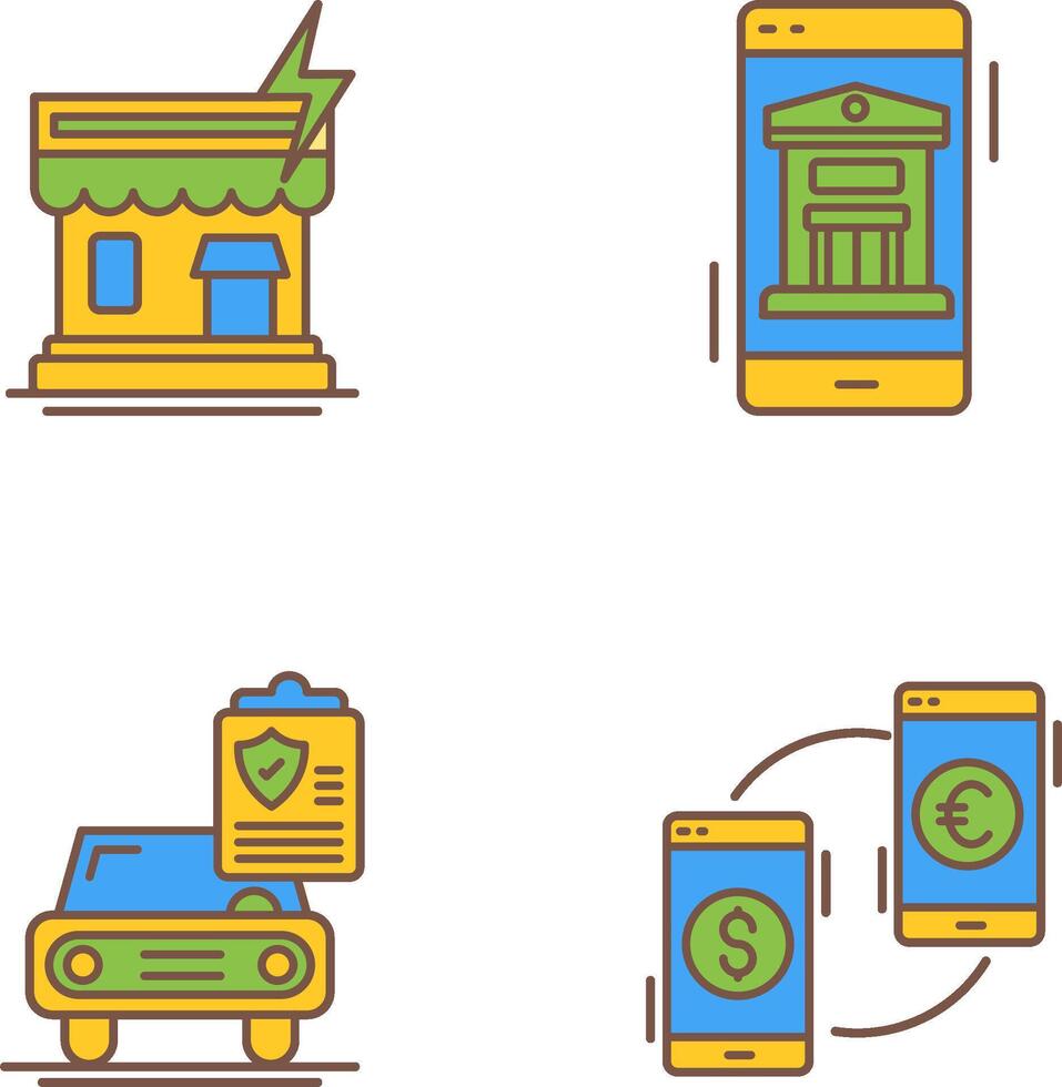 Natural Disaster and Online Icon vector