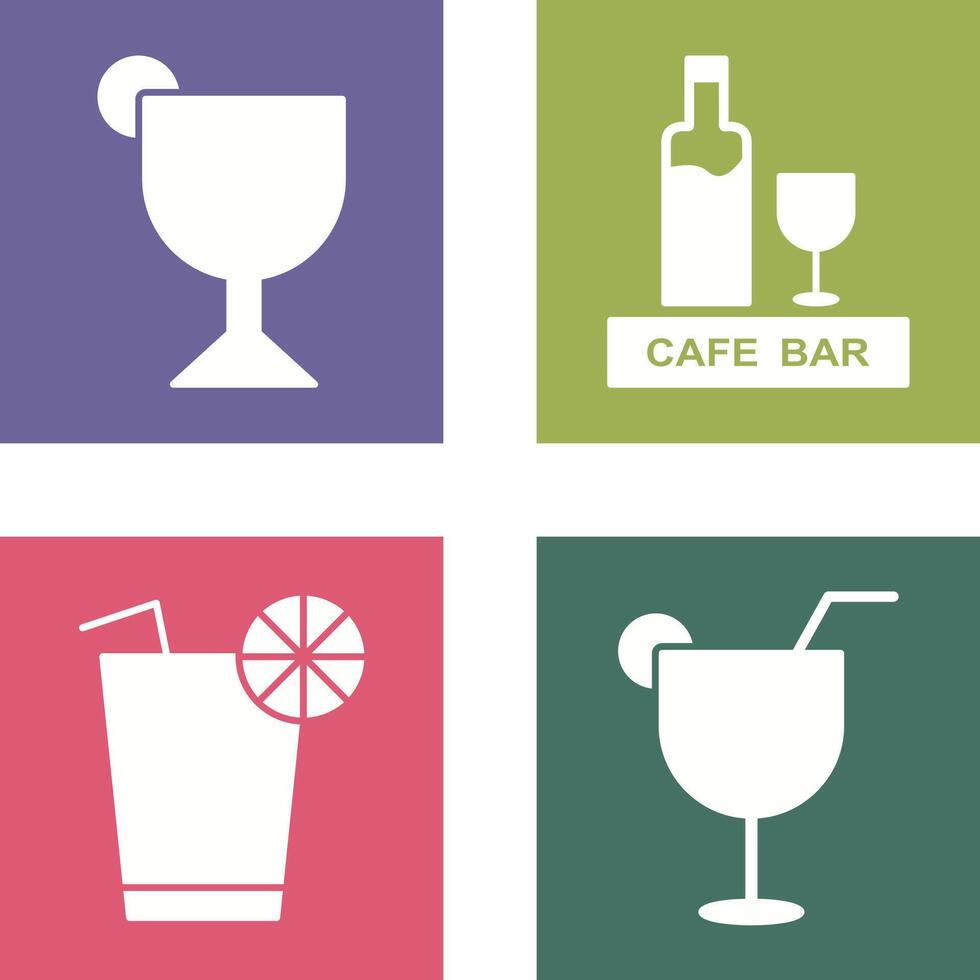 drinks cafe and sherry Icon vector