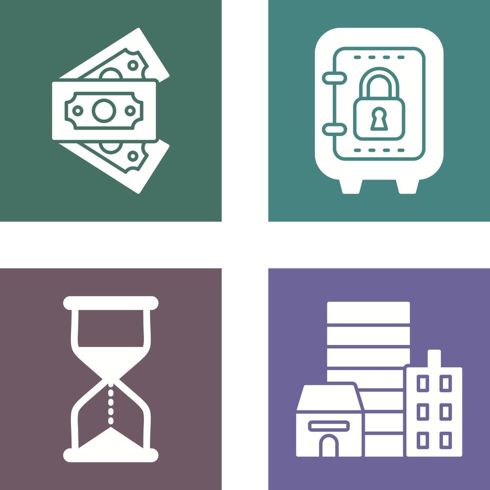 Money and Safe Box Icon vector