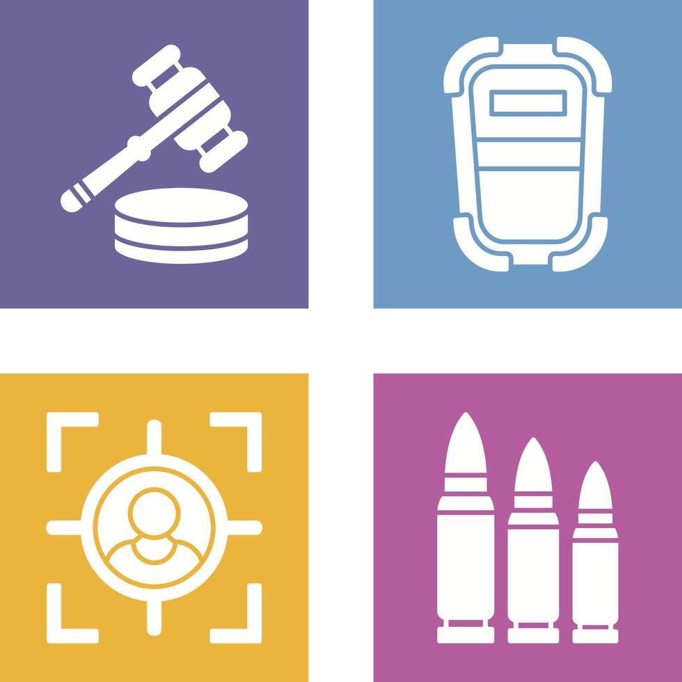 Id Card and Police Badge Icon vector